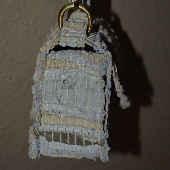 $430 Kooreloo Gray Embroidered Detail Chain Strap Shoulder Crossbody Han… - Picture 3 of 9